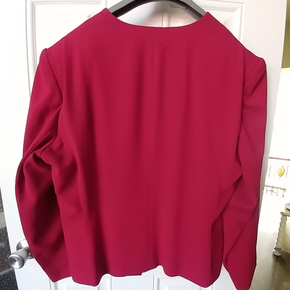 Red Saville Suit 2 piece skirt  single button EUC - Picture 8 of 8